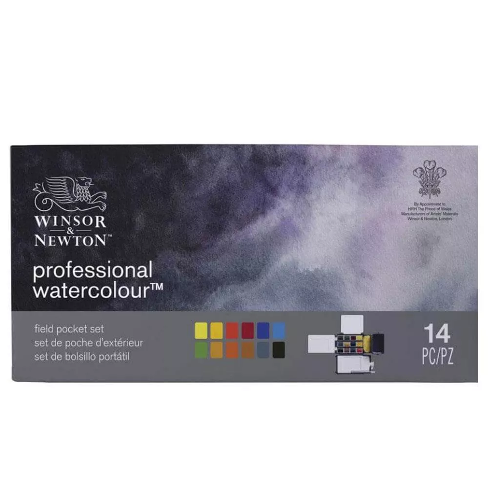 Winsor and Newton Artists Water Colour Half Pan Field Box
